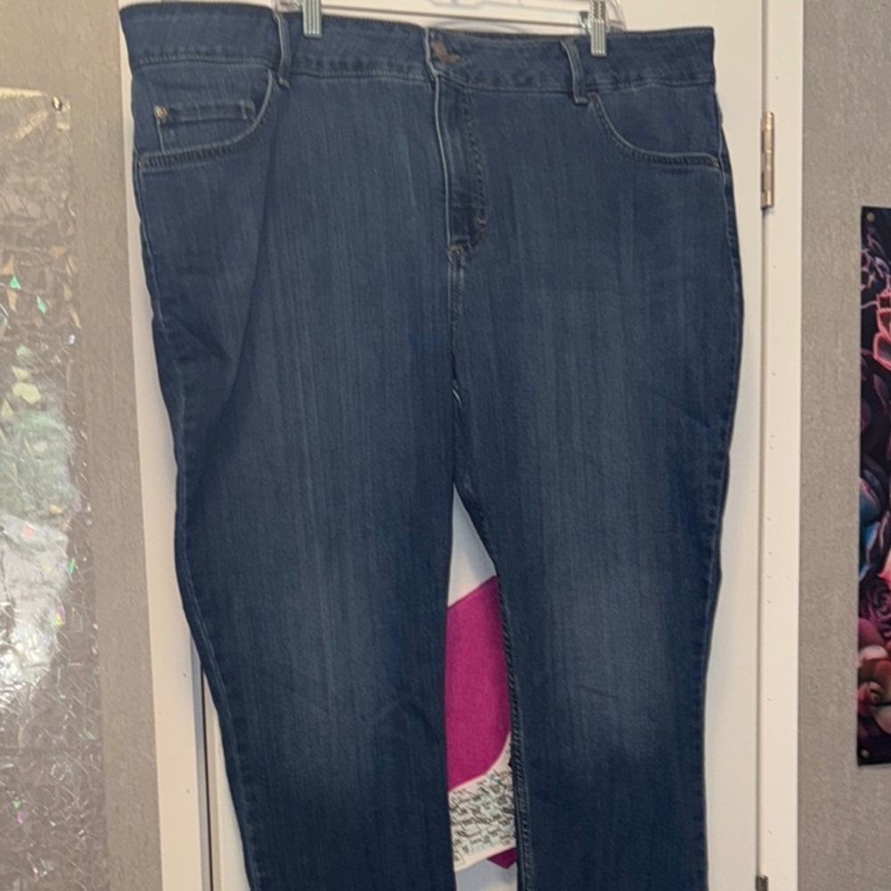 Lees Blue Denim Jeans womens plus 26 no fraying or distressing